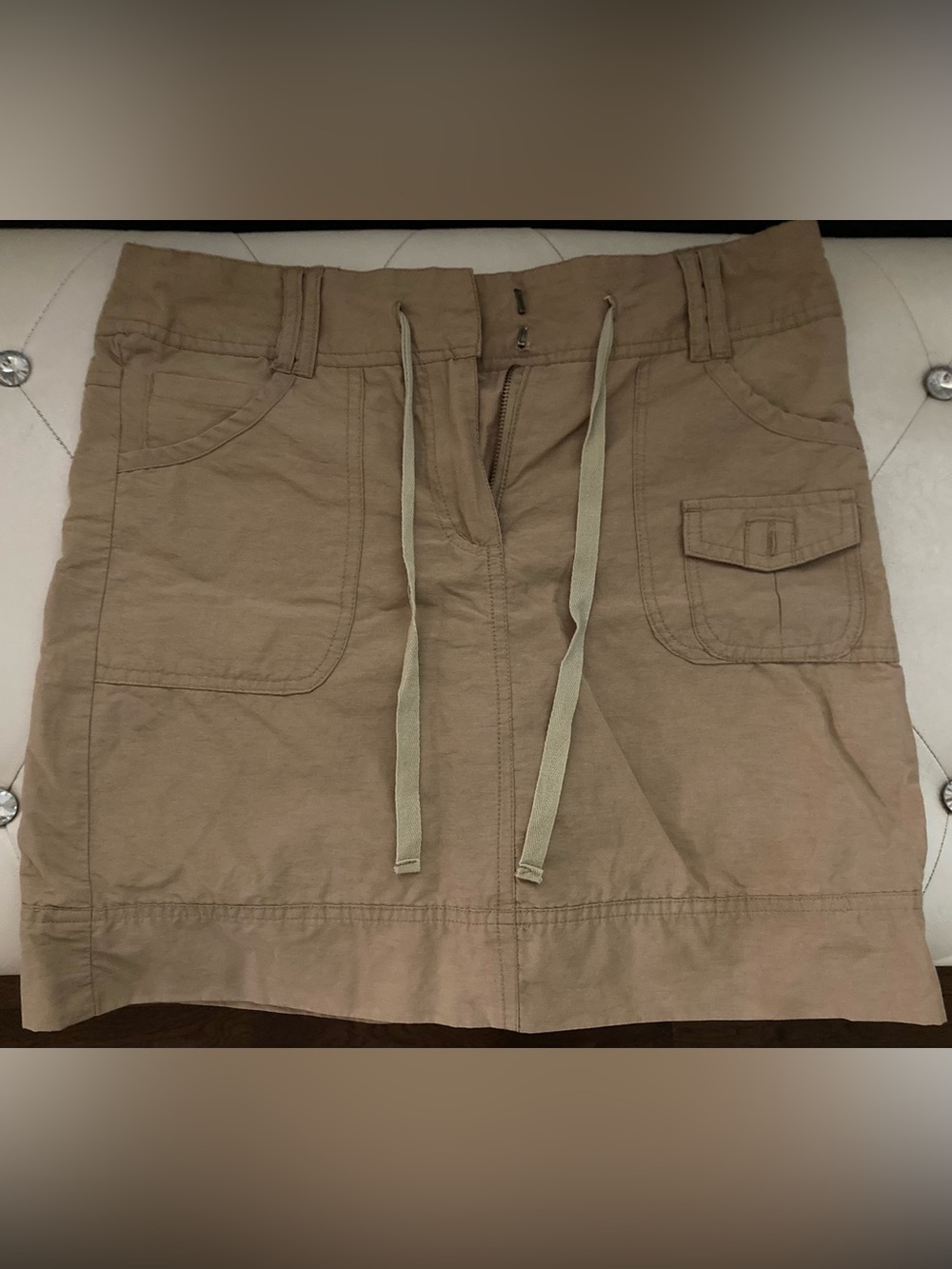 Jessica Khaki Drawstring Utility Skirt